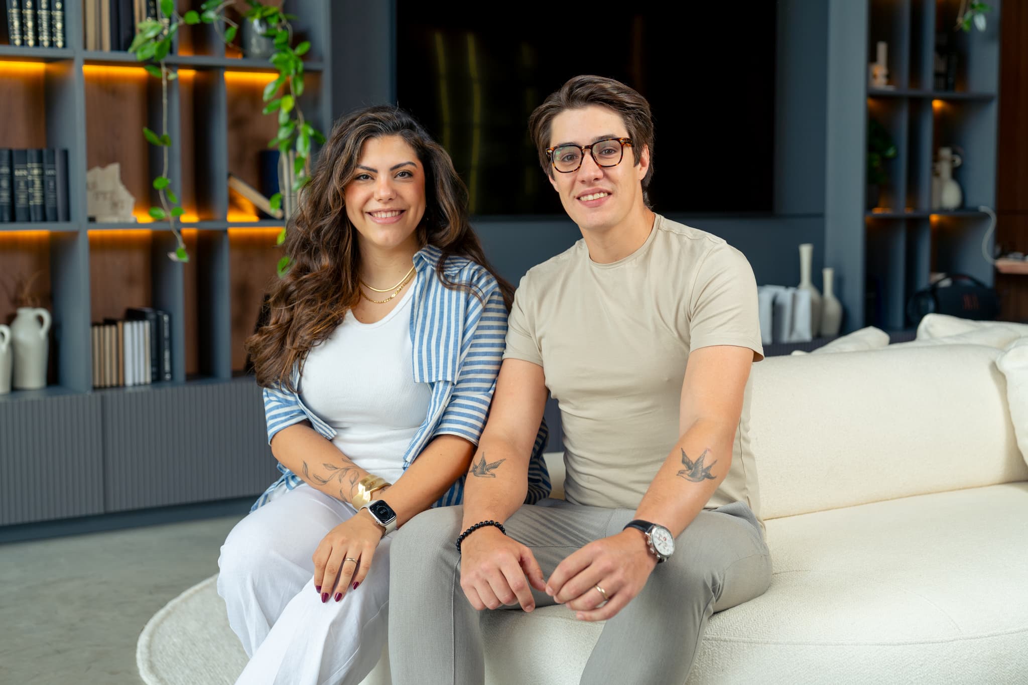 Daniely Périco e Cauê Resina, sócios da Studio Side